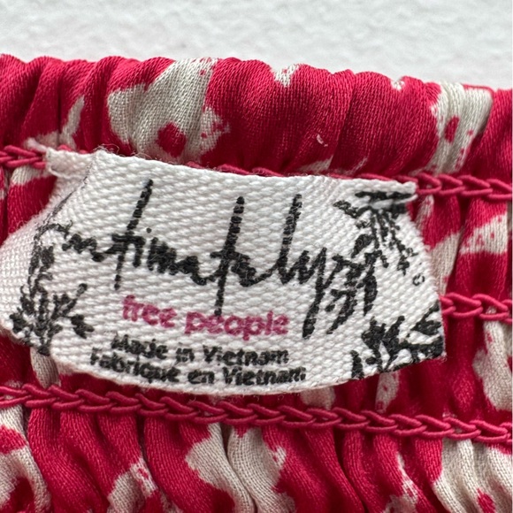 Free People On Our Radar Red Floral Slip Dress - Picture 4 of 8